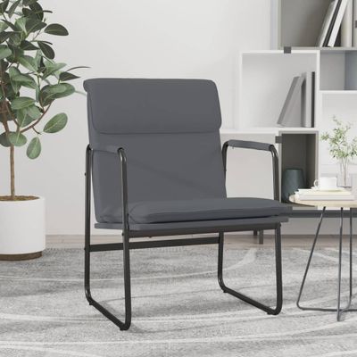 vidaXL Kreslo sivé 55x64x80 cm umelá koža