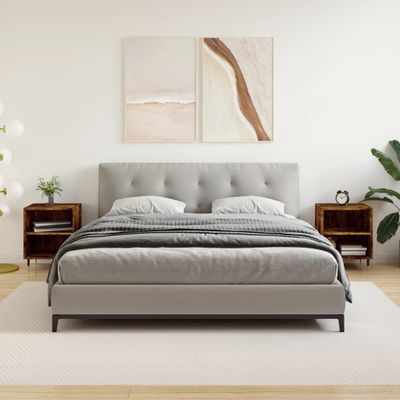 vidaXL Nočné skrinky 2 ks dymový dub 40x30x50 cm kompozitné drevo