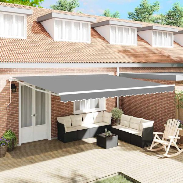 vidaXL Rám markízy Biela 400 × 350 cm Hliník