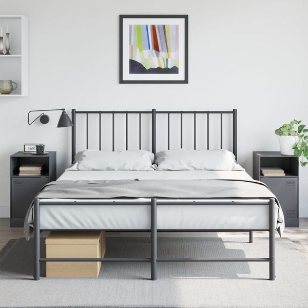 vidaXL Nočné stolíky 2 ks antracitové 34,5x39x62 cm oceľ