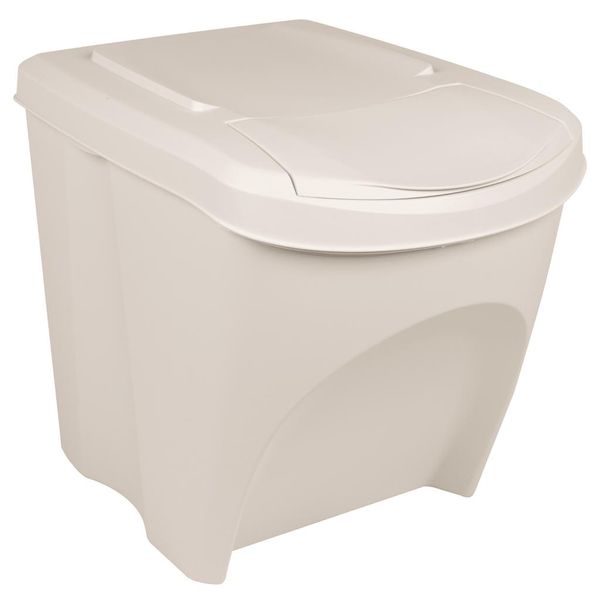 vidaXL Stohovateľné boxy na odpadky 3 ks biele 75 l polypropylén