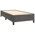 vidaXL Posteľ bez matraca tmavosivá 80x200 cm zamat