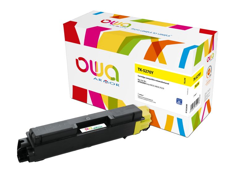 OWA Armor toner kompatibilný s Kyocera TK-5270Y, 6000st, žltá/yellow