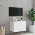 vidaXL TV nástenná skrinka s LED svetlami biela 60x35x41 cm