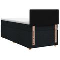vidaXL Posteľ boxspring s matracom Čierna 100 x 200 cm Látka