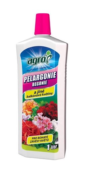 Hnojivo kapalné AGRO PELARGONIE A BALKÓNNE KVETY 1L
