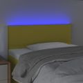 vidaXL Čelo postele s LED zelené 80x5x78/88 cm látka
