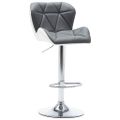 vidaXL Barová stolička 2 pcs Sivá 44 x 48 x 105,5 cm Umelá koža