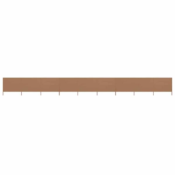 vidaXL 9-panelová zábrana proti vetru látková 1200x80 cm sivo-hnedá