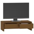 vidaXL Stojan na monitor medovo-hnedý 50x27x15 cm masívna borovica