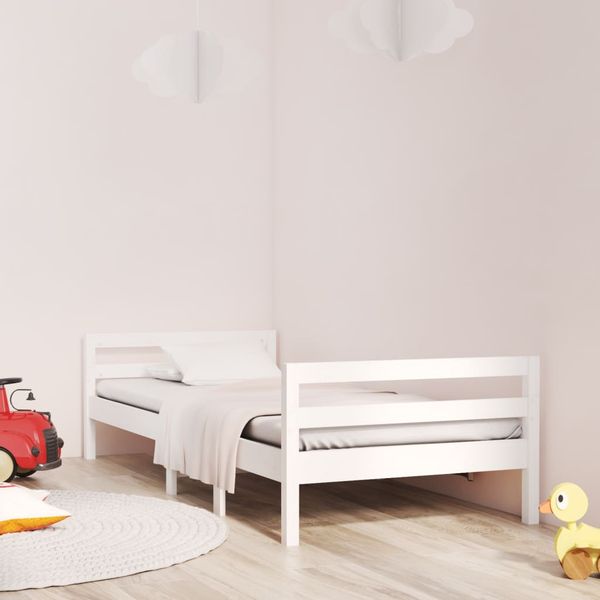 vidaXL Posteľ bez matraca biely 150x200 cm masívna borovica
