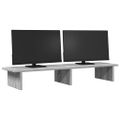vidaXL Stojan na monitor sivý dub sonoma 100x27x15 cm kompozitné drevo