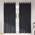 vidaXL Zatemňovacie závesy 2 ks Tmavosivá 140 x 225 cm Zamat