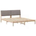 vidaXL Rám postele Hnedá a taupe 200 x 200 cm Borovicový masív