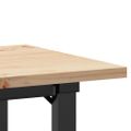 vidaXL Jedálenský stolík v tvare O 80x50x75,5 cm borovica a oceľ