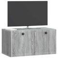 vidaXL Nástenná TV skrinka Nástenný Sivá sonoma 59,5 x 31 x 30 cm
