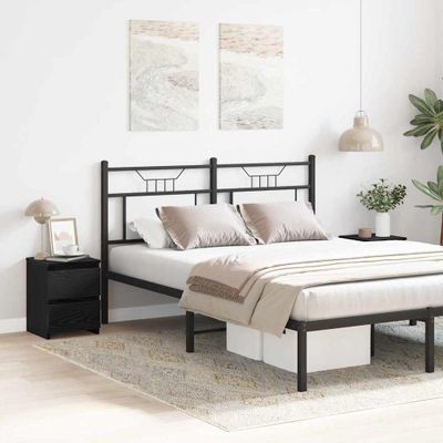 vidaXL Nočný stolík 2 pcs Čierny dub 30 x 30 x 40 cm Kompozitné drevo
