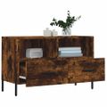 vidaXL TV skrinka dymový dub 80x36x50 cm spracované drevo