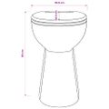 vidaXL Bezokrajová toaleta 7 cm extra výška, pomalé zatváranie, čierna keramika