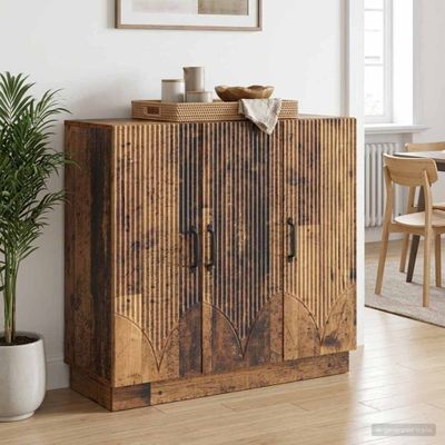 vidaXL Servírovacia skriňa Staré drevo 89 x 34,5 x 77 cm