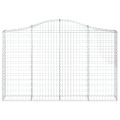 vidaXL Oblúkové gabiónové koše 25 ks 200x30x120/140cm pozinkov. železo