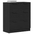 vidaXL Servírovacia skriňa Čierny dub 60 x 30 x 70 cm Kompozitné drevo