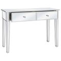 vidaXL Zrkadlový konzolový stolík, MDF a sklo 106,5x38 x76,5 cm