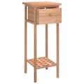 vidaXL Príručný stolík so zásuvkou 25x25x60cm masívne orechové drevo