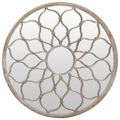 vidaXL Záhradné zrkadlo pieskové 40x3 cm okrúhle exteriérové železo