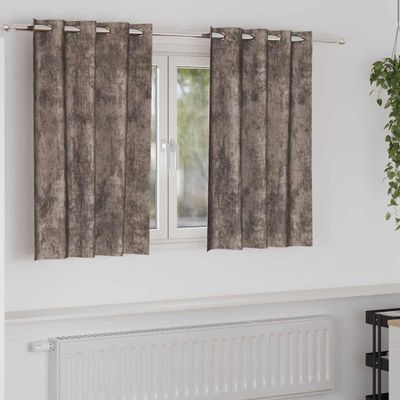 vidaXL Sametové závesy 2 pcs Kapučínová 140 x 140 cm Zamat