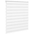 vidaXL Zebra roleta biela 130x150 cm šírka látky 125,9cm polyester
