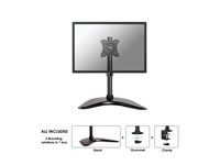 Stojan - plný pohyb - pre Displej LCD - čierna - veľkosť obrazovky: 10"-30" - stolový stojan, upevnenie svorkou, priechodka, upevniteľné na stôl