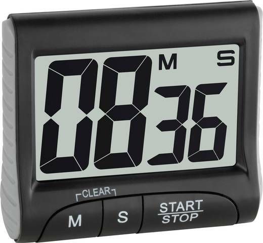 38.2021.01 TFA digitálny časovač a stopky s pamäťovou funkciou, čierny