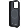 Obal Mercedes pre iPhone 16 Pro Max 6,9" MEHMP16X23RBGVR Hardcase MB Imitácia dreva Koža MagSafe červená