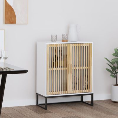 vidaXL Komoda biela 60x30x75 cm kompozitné drevo