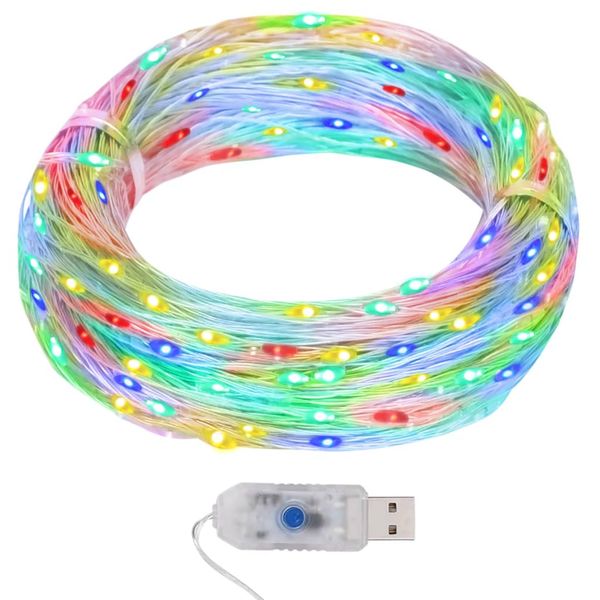 vidaXL LED mikro svetelná reťaz 40 m 400 LED farebná 8 funkcií