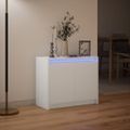 vidaXL Komoda s LED biela 72x34x61 cm kompozitné drevo