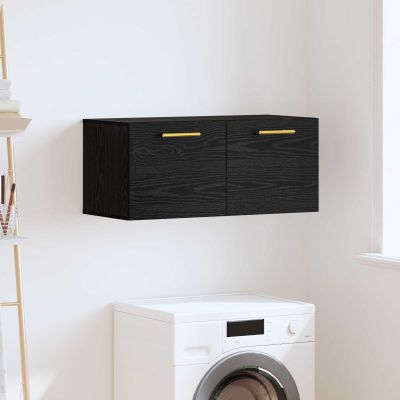 vidaXL Nástenná skrinka Čierny dub 80 x 36.5 x 35 cm Kompozitné drevo