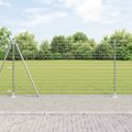 vidaXL Záhradný Euro plot s betónovým podkladom 10 x 1,2 m Strieborná