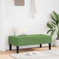 vidaXL lavička s vankúšom Svetlo zelená 113 x 57 x 39 cm Zamat