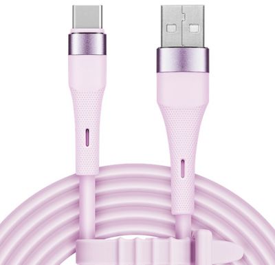 Kábel USB silikónový Kruger&amp;Matz KM1268-1P USB-USB-C, 1m, sv. ružová Kabel USB silikonový Kruger&Matz KM1268-1P USB - USB-C, 1m, sv. růžová