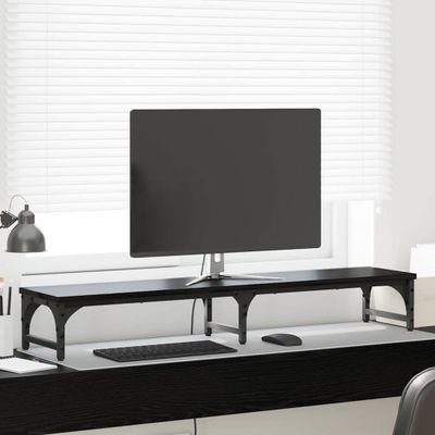 vidaXL Stojan na monitor Čierny dub 105 x 23 x 15,5 cm