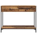 vidaXL Konzolový stôl Staré drevo 100 x 34,5 x 75 cm Kompozitné drevo