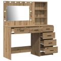 vidaXL Toaletný stolík 2 ks Hnedá 78.5 x 41 x 135 cm Kompozitné drevo