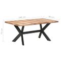 vidaXL Jedálenský stôl 180x90x75 cm, drevený masív s medovým náterom
