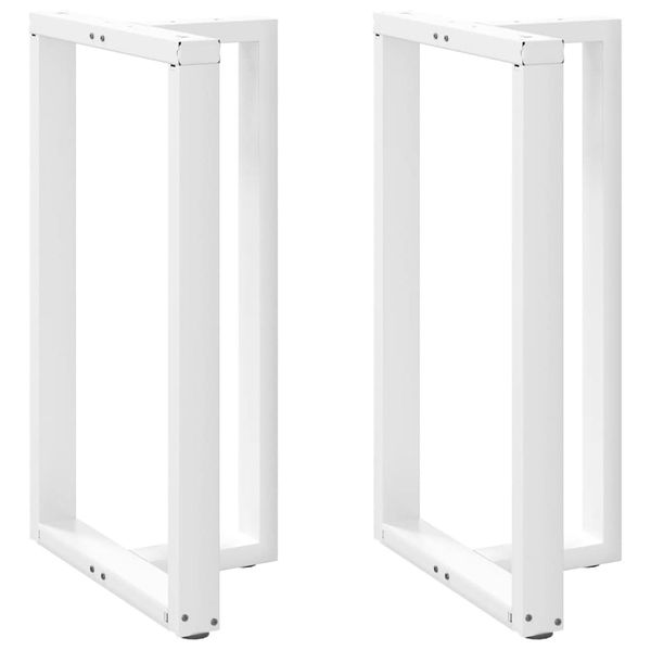 vidaXL Nohy barového stola v tvare T, 2 ks, biele, 60x35x(100-101) cm, oceľové