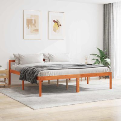 vidaXL Rám postele Včelí hnedý 180 x 200 cm Masívne borovicové drevo