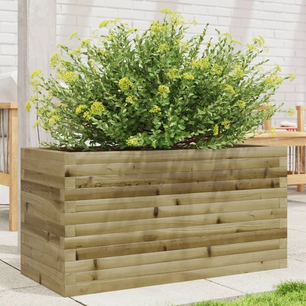 vidaXL Záhradný kvetináč 90x40x45,5 cm impregnovaná borovica