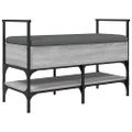 vidaXL Lavička na topánky sivá sonoma 85,5x42x57,5 cm kompozitné drevo