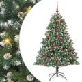 vidaXL Umelý vianočný stromček Zelená 180 cm PVC, plast a oceľ